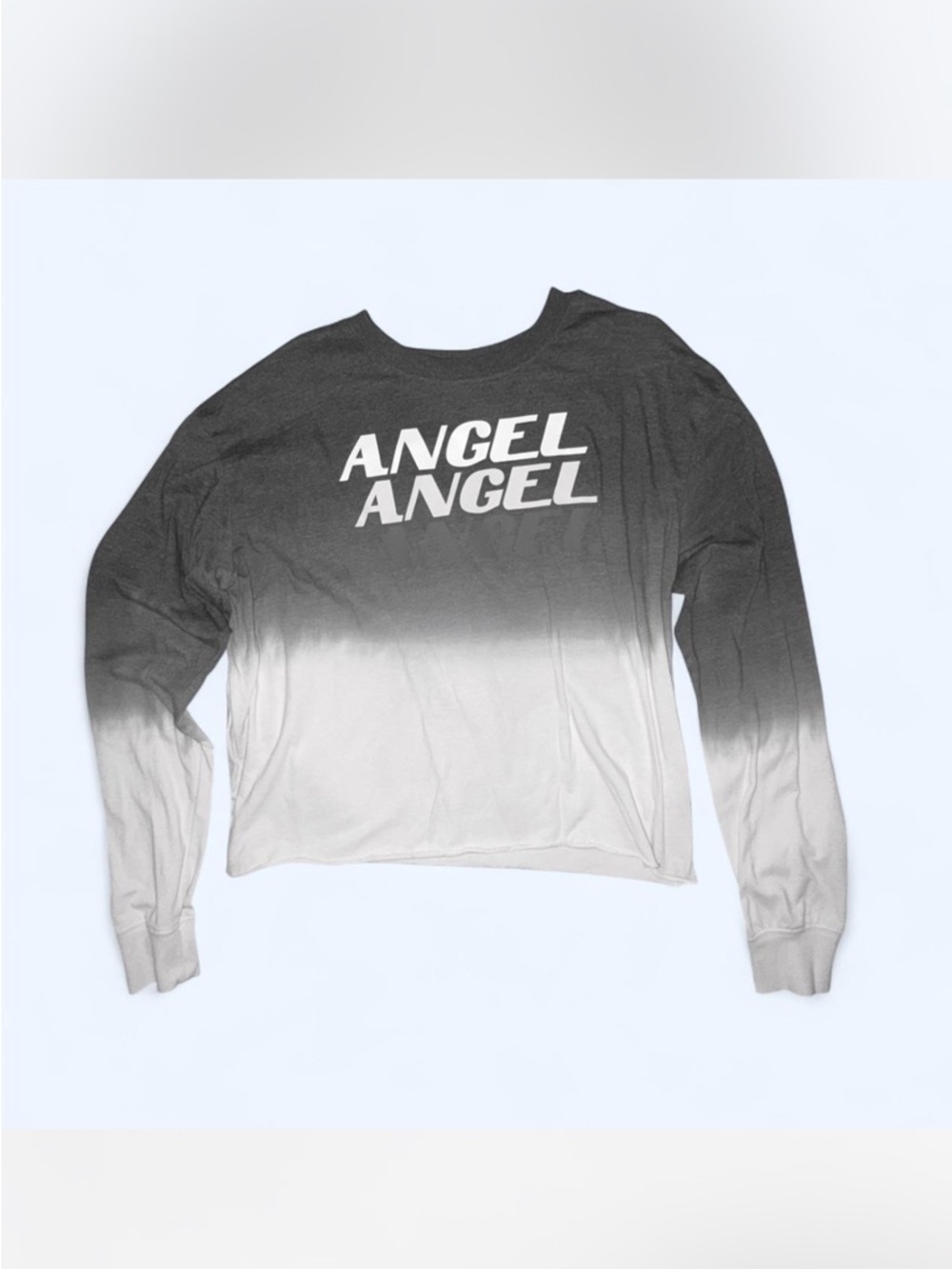 No Boundaries “Angel” Cropped Long Sleeve Shirt